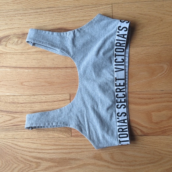 Victoria's Secret. Logoed Grey Bralette. Size Medium. - Picture 3 of 8